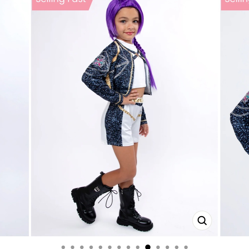 Kids Sparkly Blue and White Costume Set